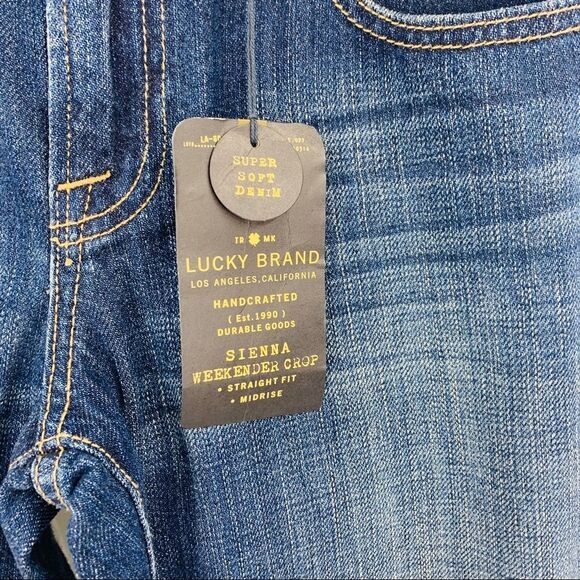 LUCKY BRAND Womens 0/26 Datk Wash Sienna weekender straight fit crop - Picture 4 of 5